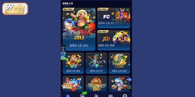 Các NPH hàng đầu bắt tay với bắn cá 99Win