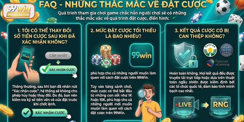 FAQ - Những thắc mắc về đặt cược tại 99Win