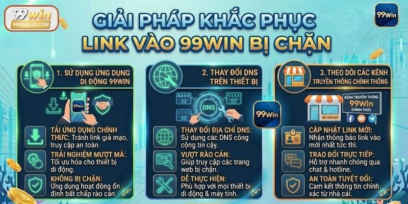 Giải pháp khắc phục link vào 99Win bị chặn