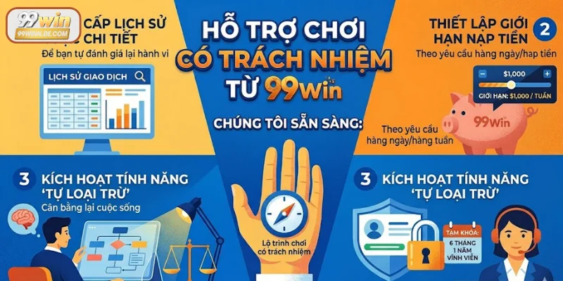 Sự hỗ trợ từ nhà cái 99Win đối với người chơi